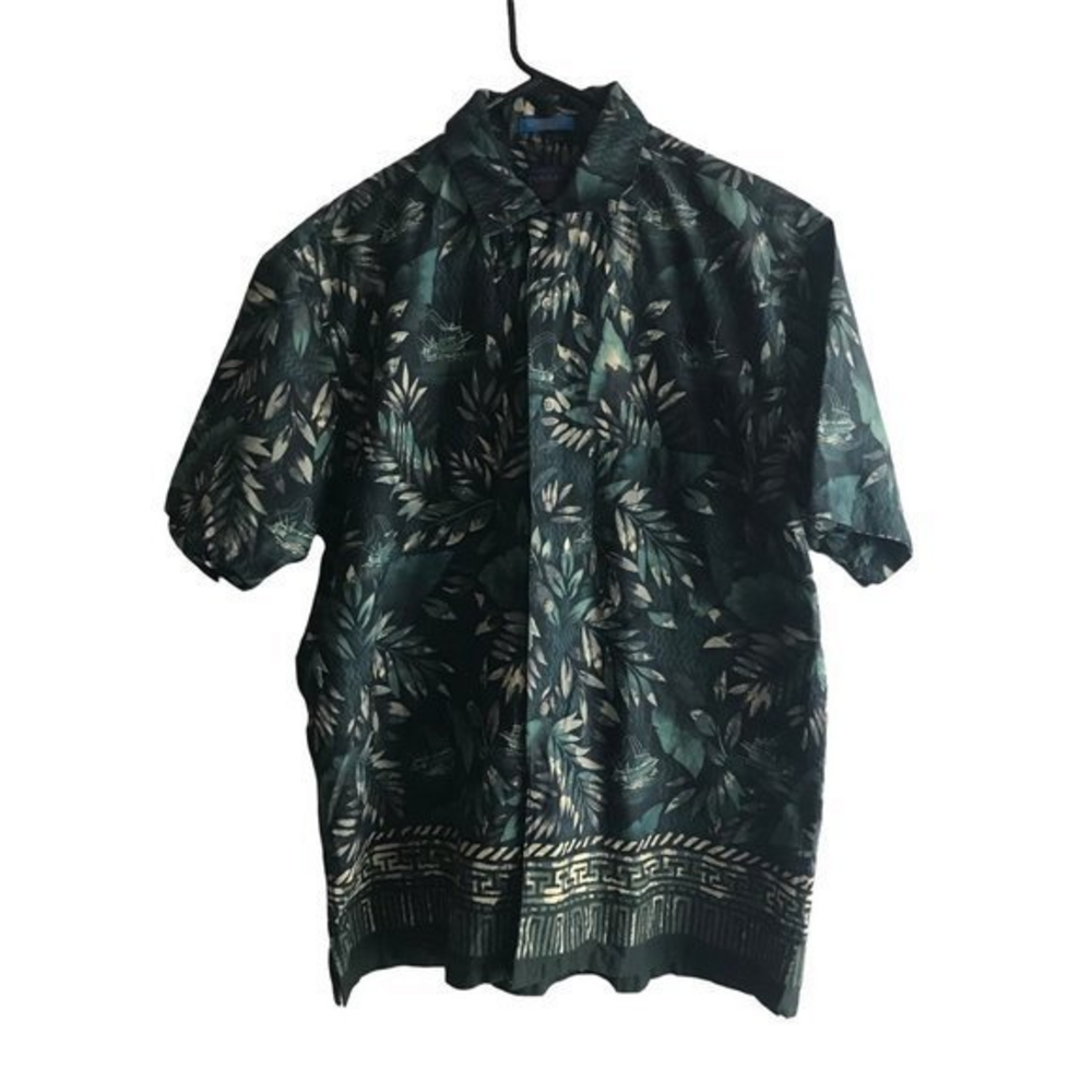 Pendleton‎ Men’s Size Medium Tropical Print Short Sleeve  Collared Shirt